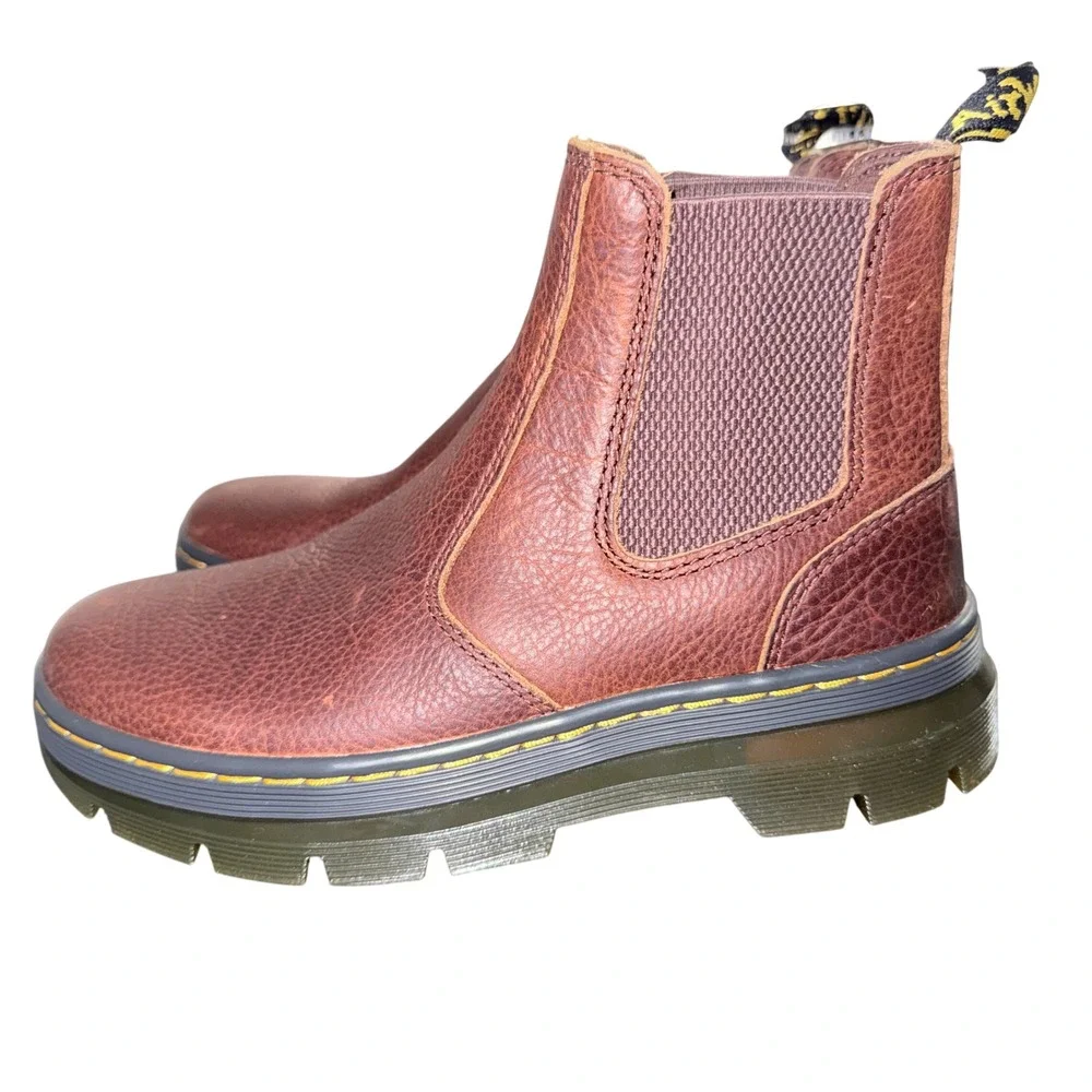 Dr. Martens Embury Ambassador Chelsea Boots Brown‎ Leather Mens 5 Womens 6 NEW